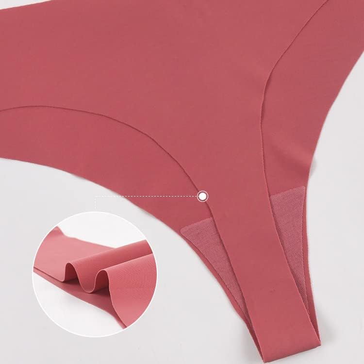 Women's Underwear Seamless Thong T Back Panty Cotton Breathable Thongs Panties for Women 3 Pack Nude Skin Medium - Image 4