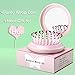 Trikeel Mini Folding Hair Brush with Mirror, Compact Pop up Pocket Brush, Small Travel Size Flip Hair Brush for PurseBackpack,Pink