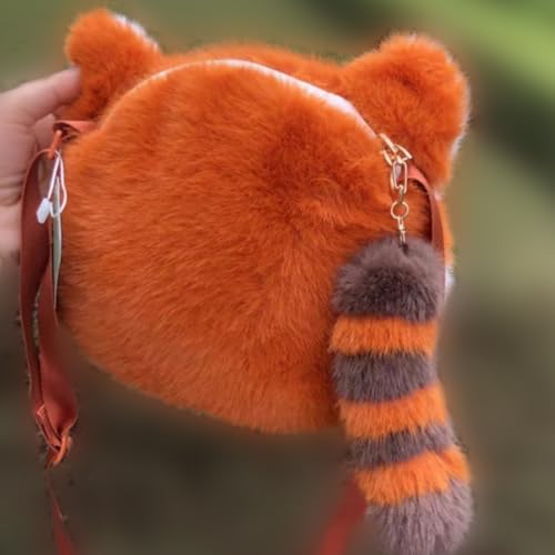 Image of Ryttir Cute Red Panda Crossbody Bag-Adorable Animal Shaped Purse with Big Eyes,Kawaii Anime Lovers Gift for Women Girls