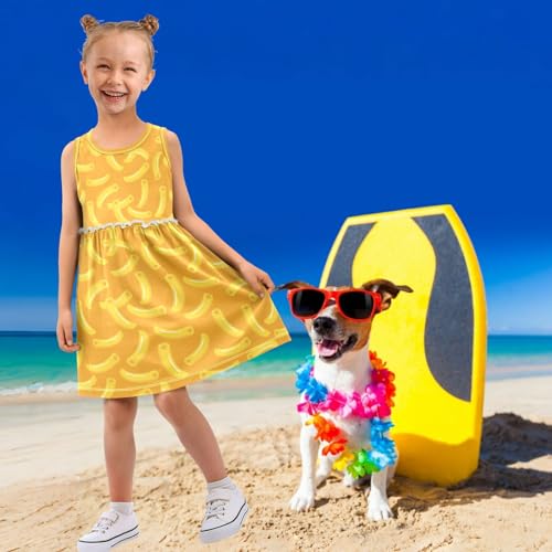 Girls Cute Dress Kids Summer Sleeveless Dresses Sundress Swing Outfit 2-8 Years4