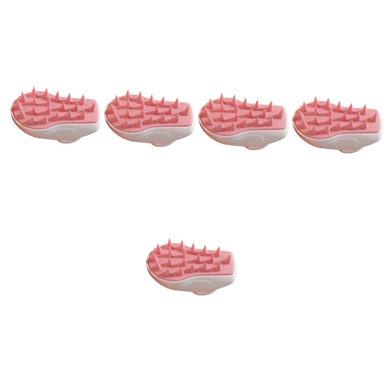 5pezzi Spazzola Massaggiante Per Capelluto Silicone Massaggiatore Per Shampoo Portatile Spazzola Per Lavaggio Rilassante e Rigenerante Per Tutti Tipi Di