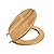 Toilet Seat, Solid Wood, Rubber Wood, High Gloss Finish, PIKLiDS (Round)