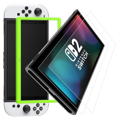 Esanik 2 Pack Matte Glass Screen Protector for Nintendo Switch 2 (2025-7.9inch),Anti-Glare & Anti-Fingerprint,Anti-Reflection,Bubble Free, Smooth as Silk, 9H Glass Screen Cover
