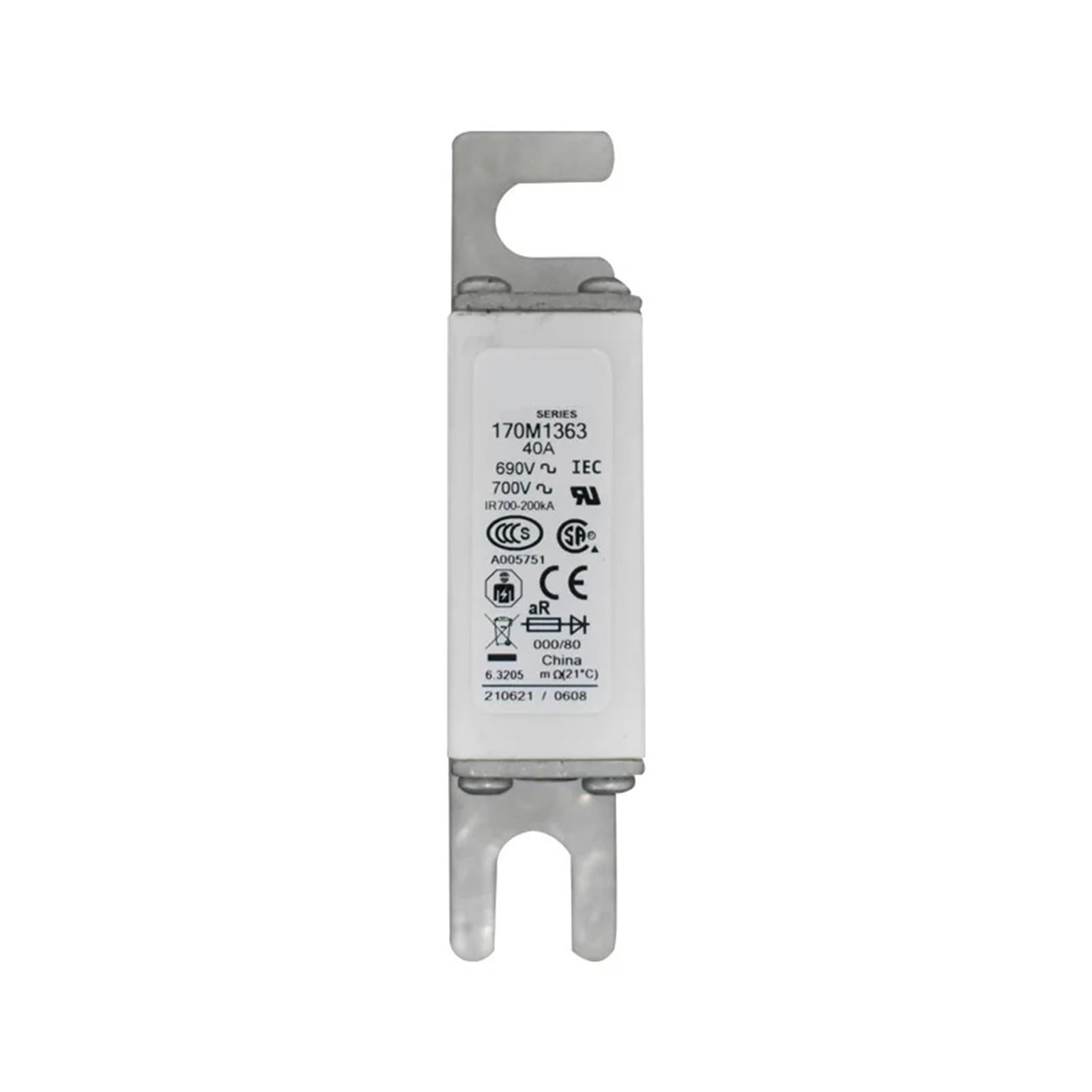 Fusible rapide 170M1363 pour éviter la surchauffe des composants électroniques sensibles