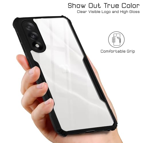 Image of Jkobi Hybrid Back Cover Case for Oneplus Nord 5 (Shockproof with Polycarbonate Clear Panel | Professional Black)
