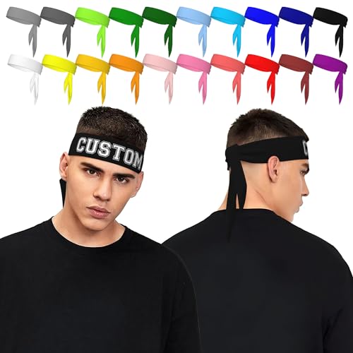 Generic Custom Sport Headband for Men & Women Personalized Sweatband Add Your Text Picture Name Logo Fashion Custom Bandana Customized Gifts Custom Headbands for Run, Style 1