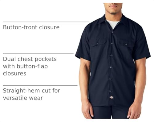 Image of Dickies Men's Flex Relaxed Fit Short Sleeve Work Shirt