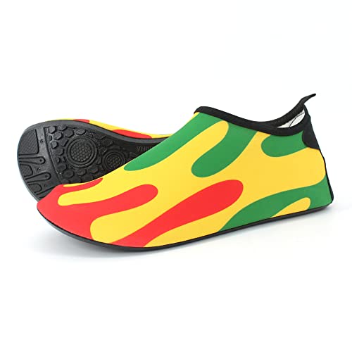 Image of Water Shoes for Women and Men Quick-Dry Swim Beach Shoes for Outdoor Surfing Yoga Exercise Jamaica Flag Caribbean Reggae Rasta