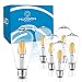 Dimmable LED Edison Light Bulbs: 6 Watt, 4000K Cool White Lightbulbs - 60W Equivalent - E26 Base - Vintage Light Bulb Set - 6 Pack