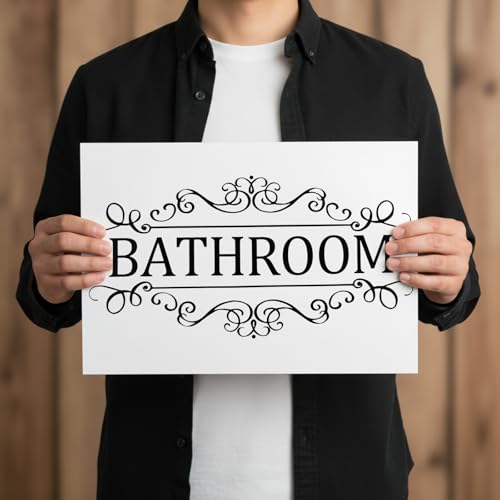 3 Vinilos adhesivos para puertas de despensa, lavandería y baño miniatura 7