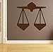 Wandtattoo Silhouette Libra Wandaufkleber Braun Wohnzimmer Dekorative Waagen Wandvinyl Konstellation Wandtattoo 57X57Cm