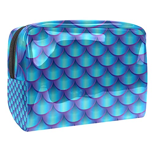 Trousse de toilette femme sirène multicolore compacte pour voyage