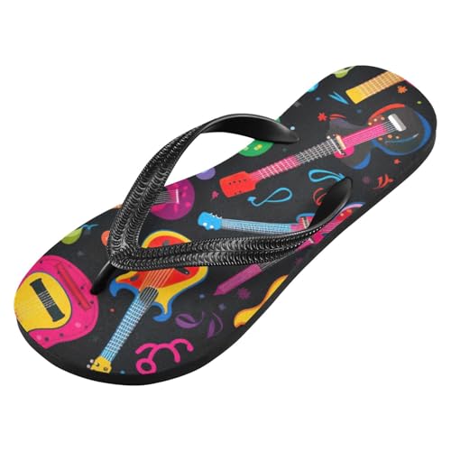 Color Guitar Men's & Women's Classical Beach Rubber Sandal Flip Flop Comfortable Slipper 214B2624