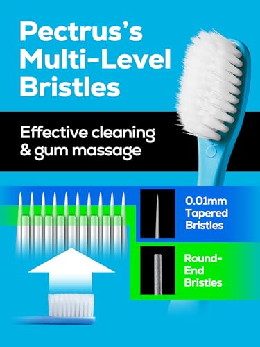 Cepillo de dientes manual mediano pack de 8 para limpieza profunda de adultos 5