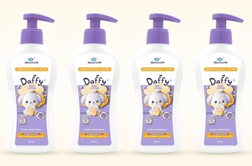 Image of Daffy Baby Moisturizing Lotion by Mankind, pH 5.5 for Sensitive Skin, 200ml (Pack of 4)