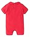 stylesilove Baby Boy Car Racer Romper - Cotton Short Sleeve Outfit for Birthday, Halloween, Toddler Clothes (Red, 12-18 Months)