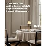 KDG Cordless LED Table Lamp Set of 2, Portables Fabric Shade Desk Lamps, 4000mAh Rechargeable Battery Powered Lighting, Dimmable Light for Dining Room, Bedroom, Bedside, Night Light, Balcony (Bronze) - Image 2