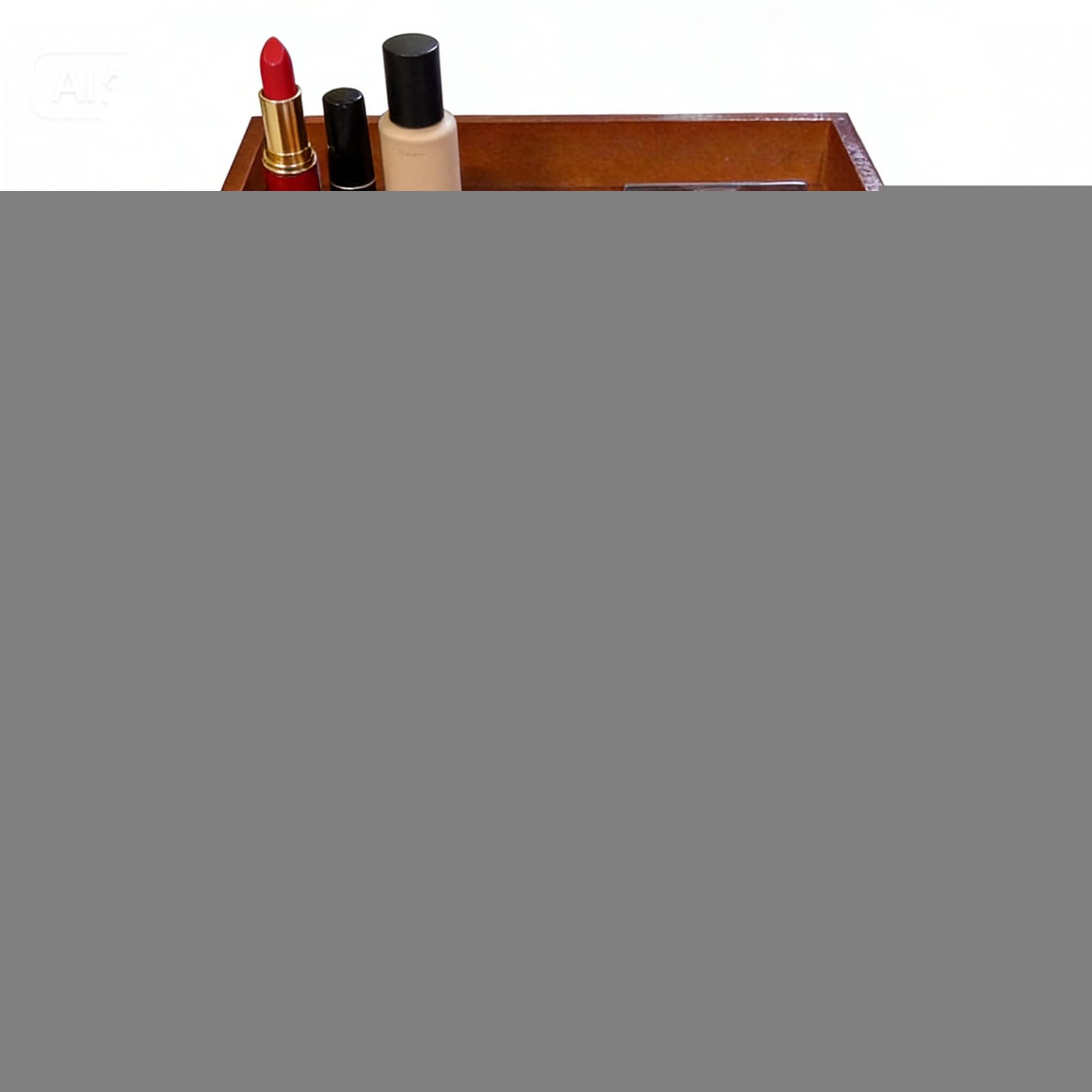 Organizer Trucco Girevole Espositore In Legno Stile Rustico | Organizer Trucco Bagno Rotante Da Banco Profumi E Prodotti Da Toeletta Per Bagno Camera Armadio Toeletta E Piano Di Lavoro