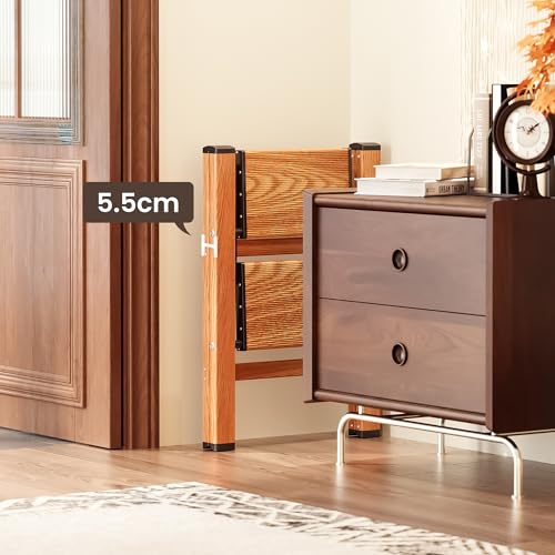 GameGem 2 Stufen Leiter, klappbarer Tritthocker mit breitem Anti-Rutsch-Pedal, leichtes und dennoch stabiles Aluminiummaterial, 150 kg Tragkraft, hübsches, modernes Aussehen für den Innenbereich