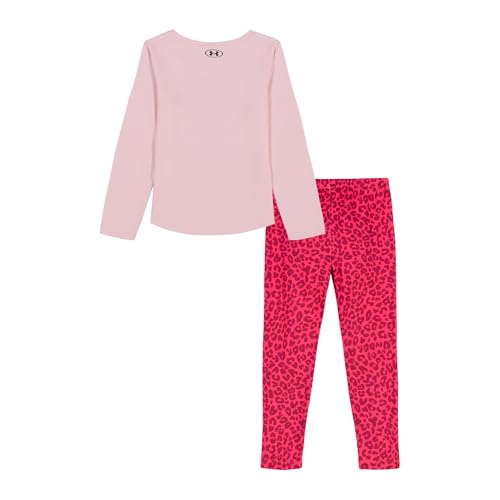 Image of Under Armour Girls' 2-piece Long Sleeve Tee and Leggings Set, Soft & Comfortable