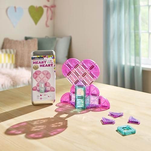 Image of MAGNA-TILES microMAGS 26-Piece Heart to Heart Travel Set, The Original Magnetic Building Brand