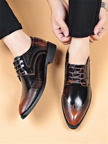 Men's Vintage Dress Shoes Casual Oxford Formal Leather Shoes for Weddings Business Office Prom3