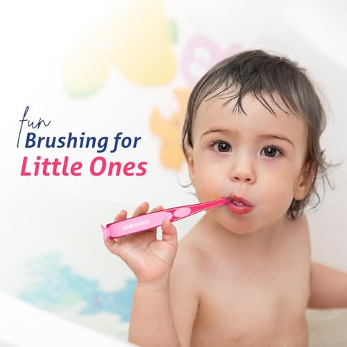 Image of Enshine Kids Toothbrush - Gentle Oral Care for Toddlers with Soft Bristles, Easy Grip, and Protective Cap (12+Months) (4 Toothbrushes)