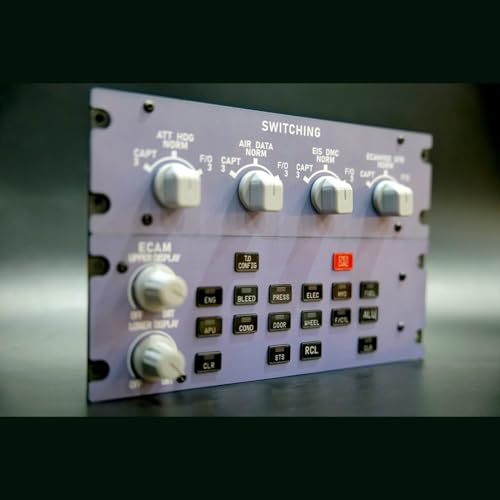 Image of Toyvanta A109 V3.0 A32X Home Cockpit Panel, 1:1 Scale ADIRS, ECAM, EIS & Landing Gear Indicator for MSFS 2020 /2024 - Metal Housing, Backlit w /Light Sync - Compatible with FBW & iniBuilds
