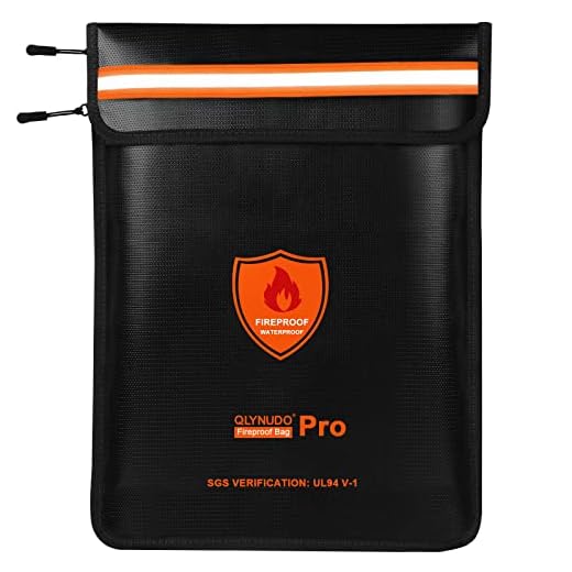 4200℉ Upgraded Fireproof Document Bag, Important Waterproof Document Holder with Thermal Insulation Layer, Legal Size Fireproof Envelope with Zipper/Reflective Strip