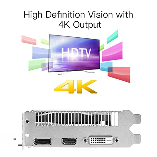 Kaer Amd Radeon Rx 550 Graphics Card 4Gb Gddr5 128 Bit Directx 12 Pci Express 3.0 X8 Dp Hdmi Dvi-D Triple Links, 4K Gaming Pc Video Cards Gpu #TOP6