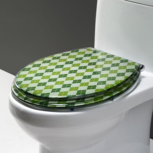 Abattant de toilette transparent rond en résine pour cuvette standard