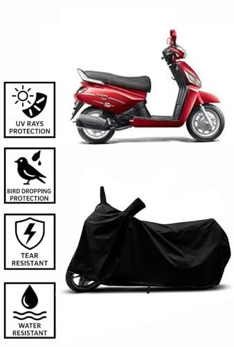 Image of Heavy Duty Waterproof Scooty & Bike Cover for Mahindra Gusto - UV Resistant, Dustproof & Rain Protection, All-Weather Outdoor Cover for Bikes & Scooty with Buckle Straps