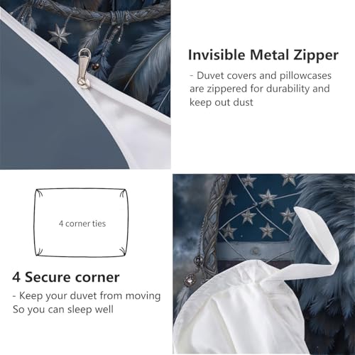 Housse de couette 240x260 drapeau national attrape-rêves aigle enfant - 7