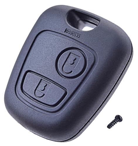 ANGOFIZ Coque Clé Télécommande 2 Boutons sans Lame Compatible avec Citroen Berlingo Picasso Saxo Xsara Peugeot Partner Expert +Vis