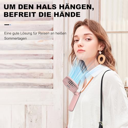 Lepwings Handventilator, Mini Ventilator USB Wiederaufladbar, 5,5-16 Std. Laufzeit, 4 Windgeschwindigkeiten, Faltbarer Leiser Kleinventilator für Reisen, Büro, Zuhause und Draußen - Weiß 4
