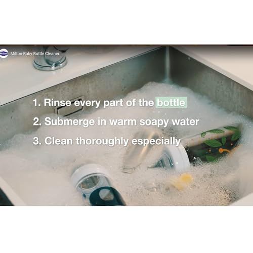 Miniatura 6 de Milton - Limpiador De Biberones De 500 Ml, Paquete De 3 Tetinas, Película De Leche Blanca, Removedor De Residuos, Higiene, Desinfectante Para Pieles Sensibles Con Tarjeta De Agradecimiento Welari 3