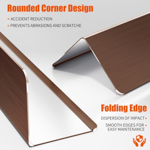 Image of 304 Stainless Steel Wall Corner Guards (10, Copper Red, 2x2x48 Inches)