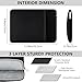 MicaYoung 15 Inch Laptop Sleeve Shockproof Cover with Pocket for 15 Inch MacBook Air M3 M2 Pro A1707 A1990 Samsung Notebook 9 Pen Pro Surface Laptop 3 4 15", Black