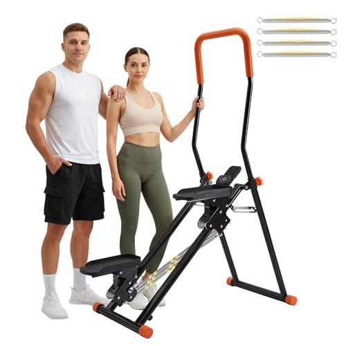 Steppers Exercise Machine with Adjustable Resistance and Non‑Slip Pedals