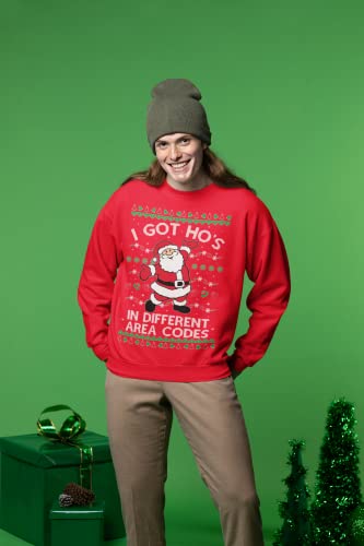 White Santa Claus I Got Ho's in Different Area Codes Ugly Christmas Sweater - Image 7