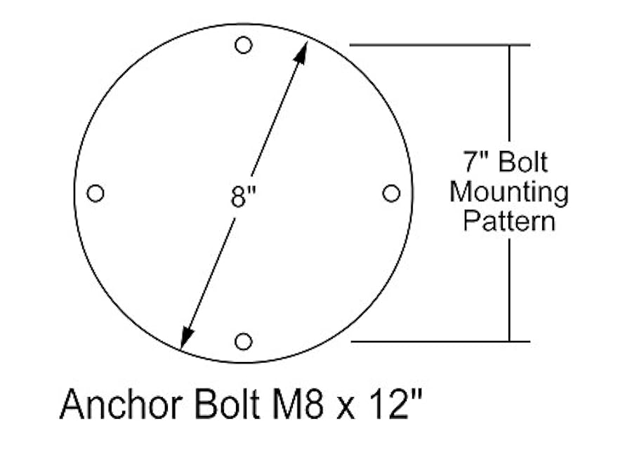 Solus SB-2403 Outdoor Surface Mount Lamp Post Base ¨C Light or Heavy Duty Aluminum Base for 3 Poles - Black, Bronze, or White ¨C Made in USA (Black Light Duty)