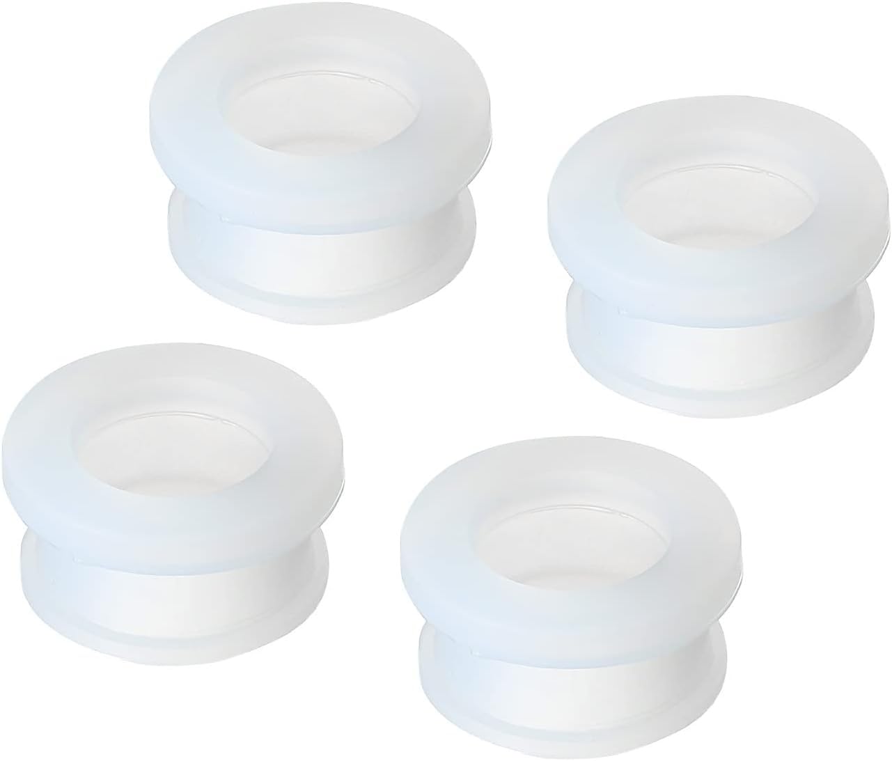 Tapa de goma for tubería, tapones orificios tipo empotrado, 10 piezas tapón orificio ojal transparente a presión, diámetro montaje 4,5 mm a 60,6, tapa sello panel, redondo(60.6mm)