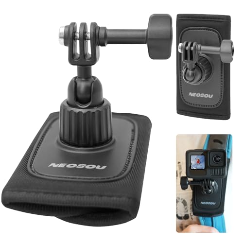 Backpack Strap Mount for GoPro, Shoulder Belt Bag Holder Chest Head Neck View POV Accessories Compatible with DJI Osmo A - Detailed View