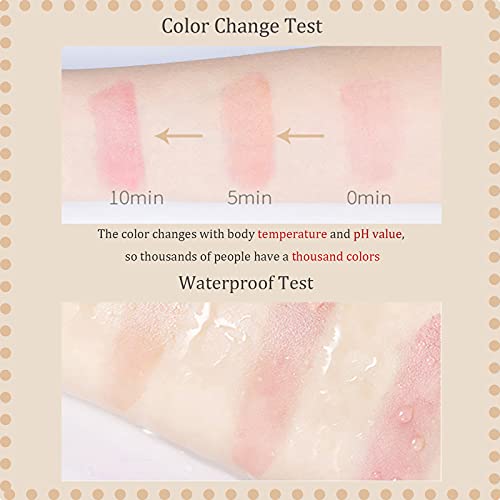 Gireatick Little Princess Color Changing Lipstick Set, 3Pcs Gold Leaf Moisturizer Lip Balm, Long Lasting & Waterproof Lipstick, Automatically Change Color According To Temperature And Ph Value, Lip Make Up Kit For Women Girls #TOP2
