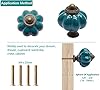 Cjueiom 12 Pack Ceramic Drawer Knobs, Teal Vintage Cupboard Knobs with Mounting Screws, Antique Wardrobe Pull Handles for Kitchen Cabinet and Dresser #4