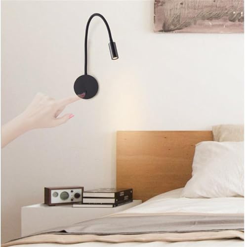 Luz de pared lineal orientable de 360° con interruptor integrado para iluminación focal
