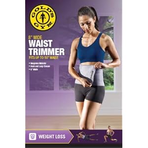Gold’s Gym Waist Trimmer Belt – Adjustable Size fits up to 50 inch Waist Trims…