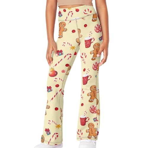 Image of Girls Flare Leggings Cute Bell Bottoms for Teen Girls Wide Leg Sweatpants for 5-14 T