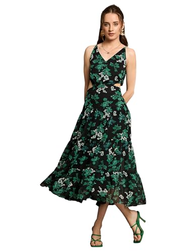 Image of Rare Women's Chiffon Fit and Flare Midi Dress