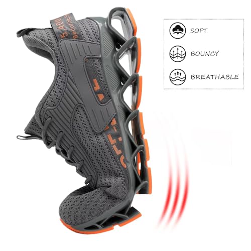 Image of Vooncosir Men's Fashion Sneakers Breathable Mesh Running Shoes Blade Non Slip Soft Sole Casual Athletic Walking Shoes